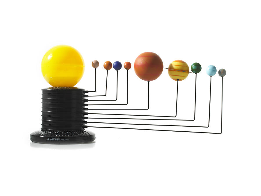 Solar system model on white background #3 Photograph by David Arky