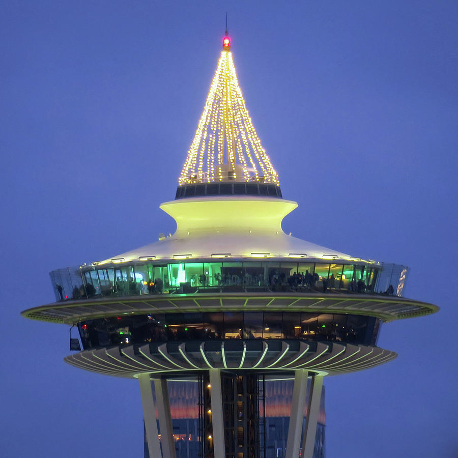 Space Needle on Christmas Eve Photograph by Spacewalk Fine Art America