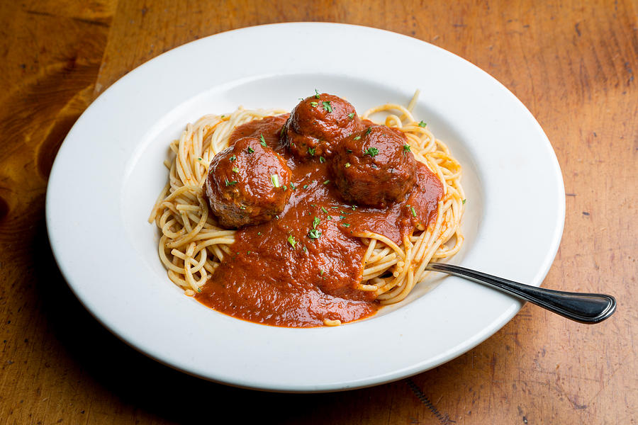 Spaghetti and Meatballs #3 Photograph by Grandriver