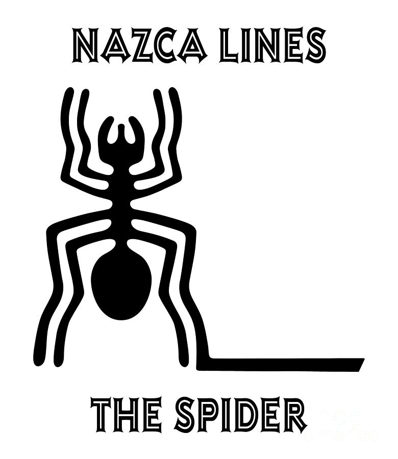 Spider from Nazca #3 Drawing by Michal Boubin