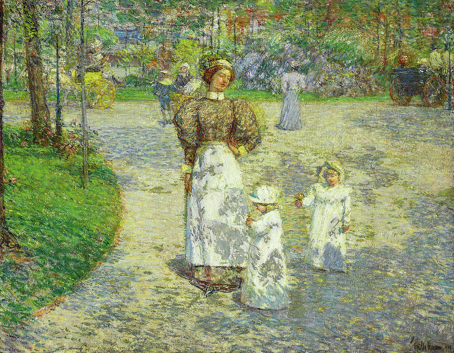 Spring in Central Park #3 Painting by Childe Hassam - Fine Art America