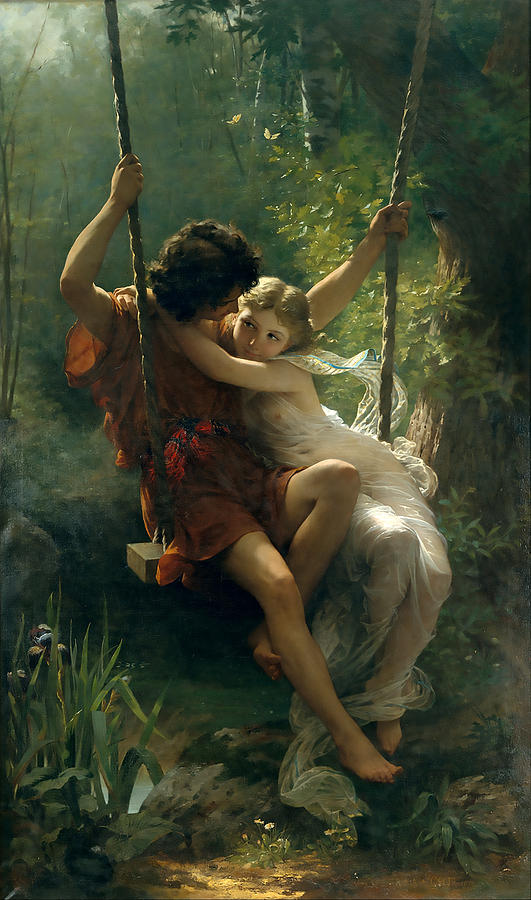 Lovers Painting - Springtime #3 by Pierre-Auguste Cot