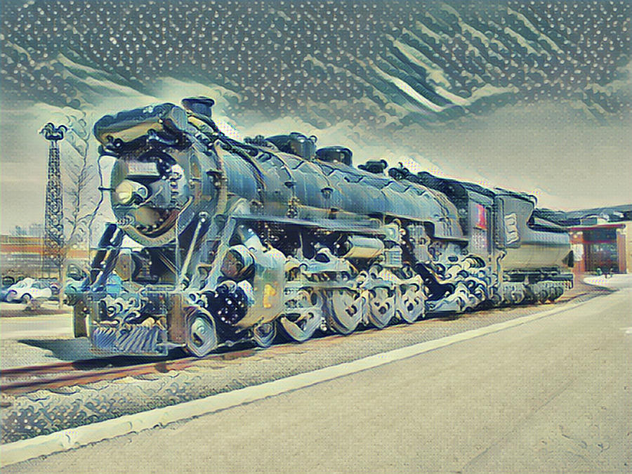 Steam Locomotive Mixed Media by Christopher Reed Steam Locomotive Mixed Media by Christopher Reed