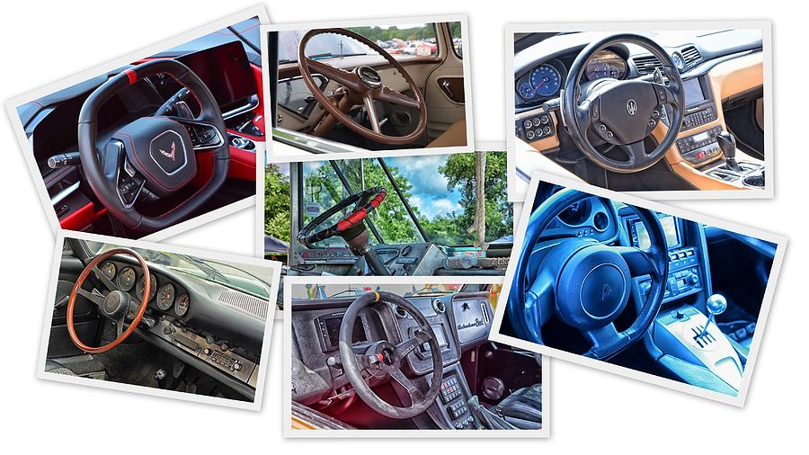 Car Photograph - Steering Wheel Collage 3 by Mike Martin