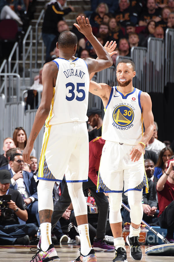 Stephen Curry and Kevin Durant Photograph by Andrew D. Bernstein