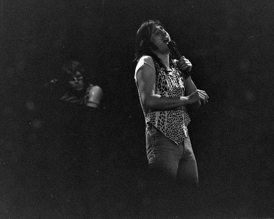 Concert Photograph - Steve Perry of Journey. December 1983 #3 by Dan Cuny