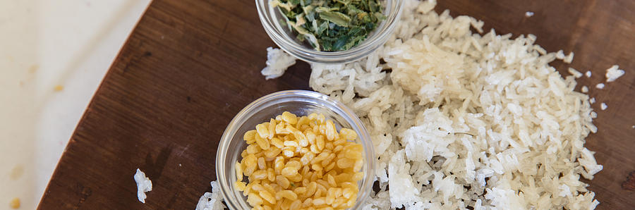 Sticky rice, pandanus leaves and mung beans. #3 Photograph by Annick Vanderschelden Photography