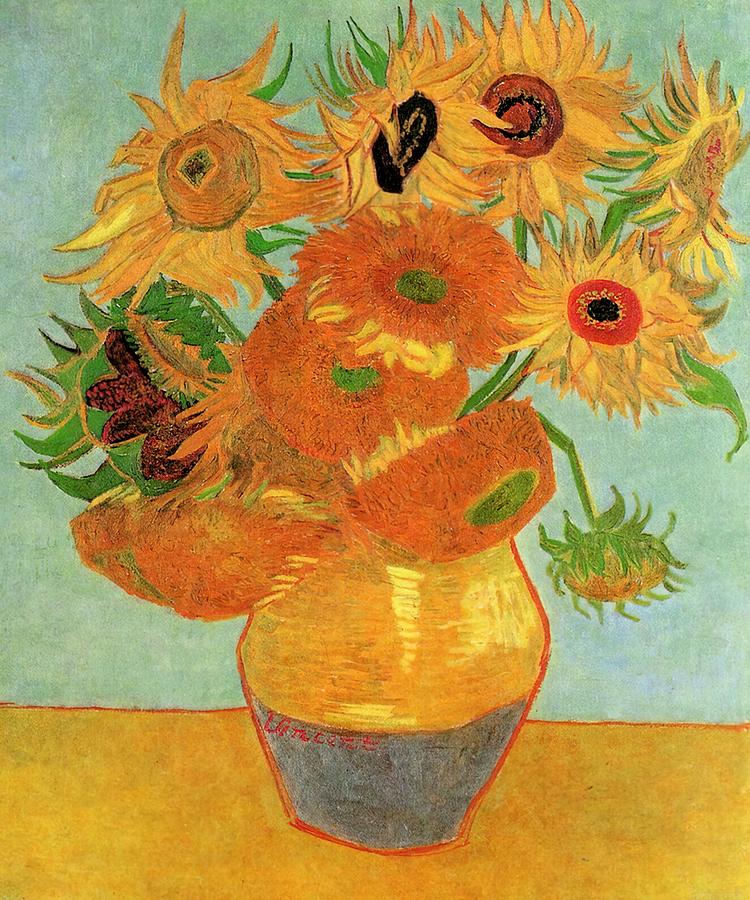 Still Life Vase with Twelve Sunflowers - Vincent van Gogh Painting by ...