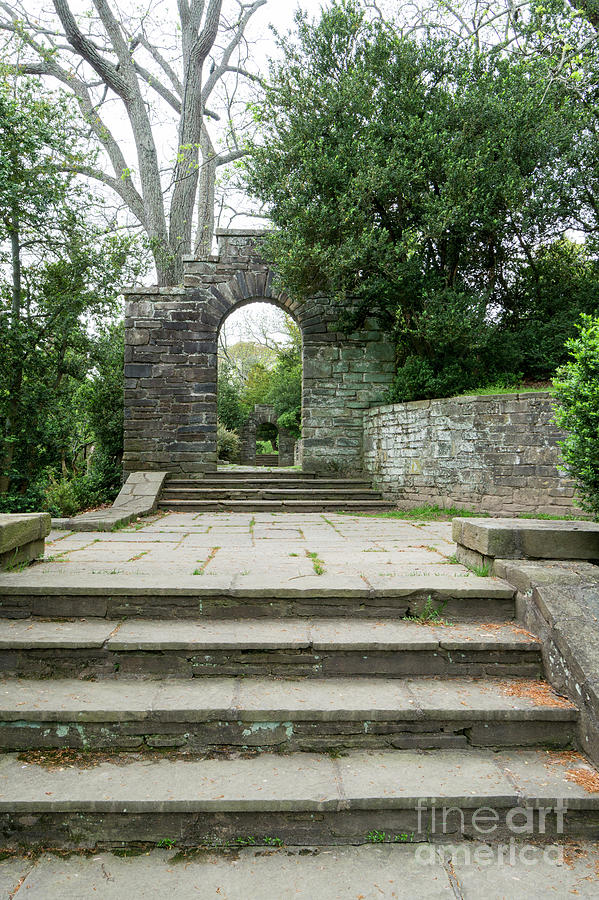 Stone arches and walkways grace the grounds of Glenview Mansion  #3 Photograph by William Kuta