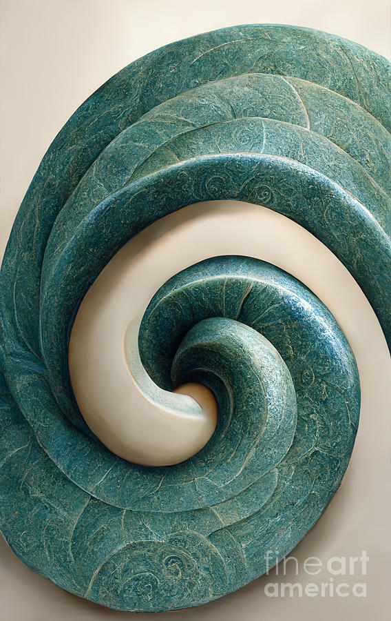 Stone Digital Art - Stone spirals #3 by Sabantha