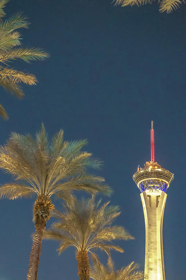 Stratosphere Las Vegas At Sunset Evening Time #3 Photograph by Alex Grichenko