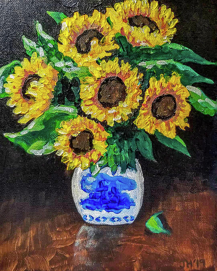 Sunflowers #3 Painting by Jean Haynes