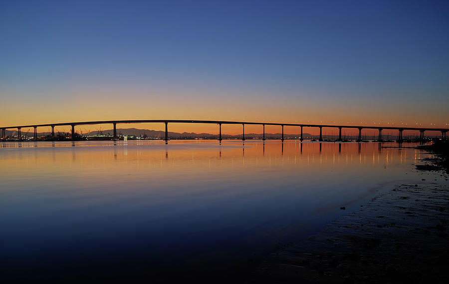 Sunrise Over The Coronado Bridge In San Diego, California Photograph