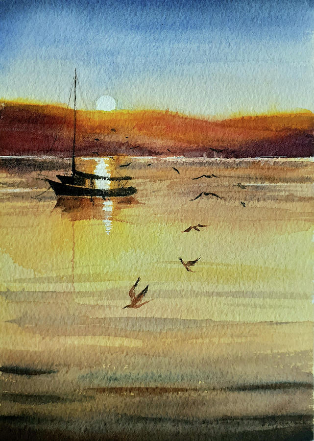 Sunset #3 Painting by Carolina Prieto Moreno