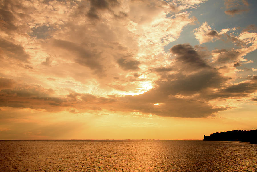 Sunset Over Trieste Bay Photograph