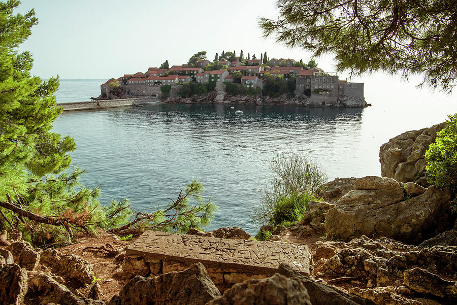 Sveti Stefan Photograph by Halina Jasinska - Fine Art America