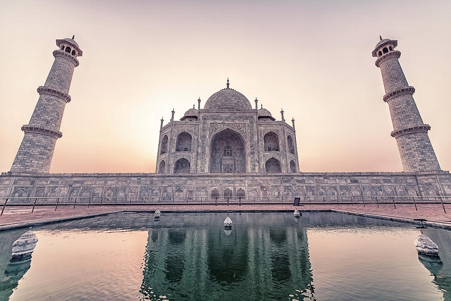 Architecture Photograph - Taj Mahal Mausoleum  #3 by Manjik Pictures