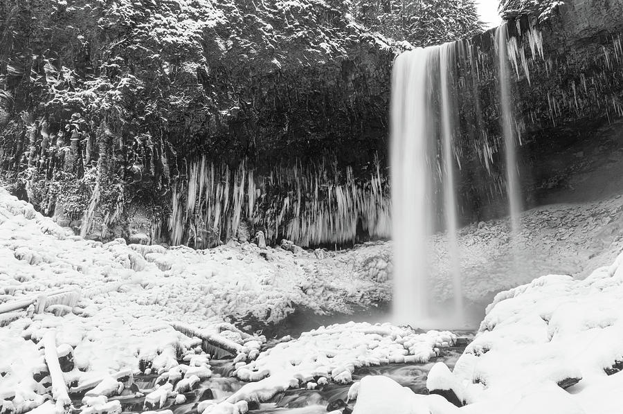 Tamanawas Falls in Winter Photograph by Patrick Campbell