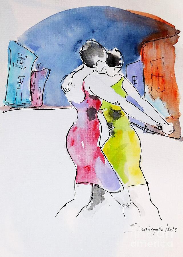 Tango Drawing by Raquel Sarangello