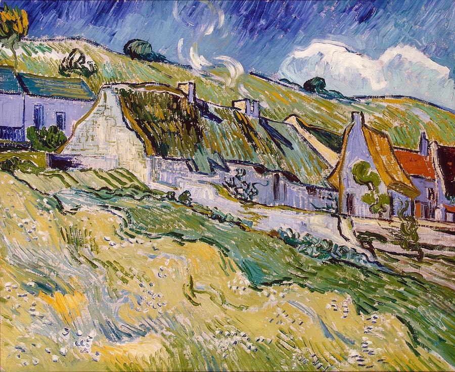 Vincent Painting - Thatched houses #2 by Vincent van Gogh