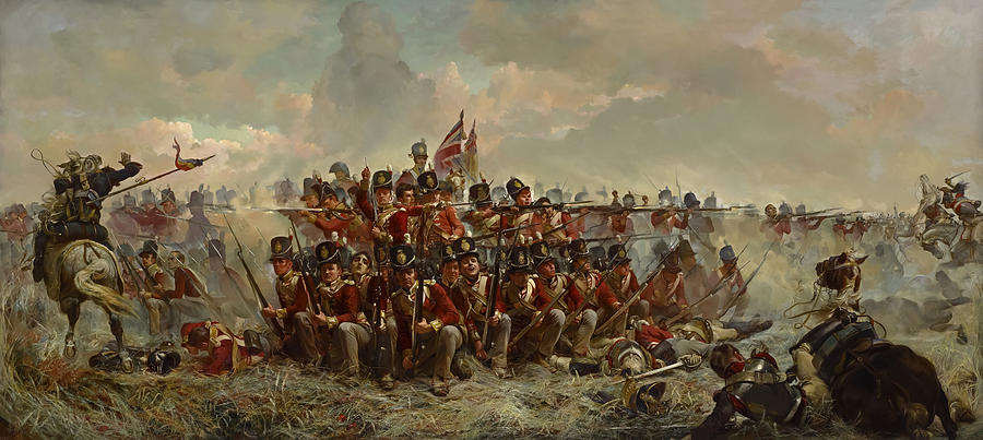 The 28th Regiment At Quatre Bras Painting