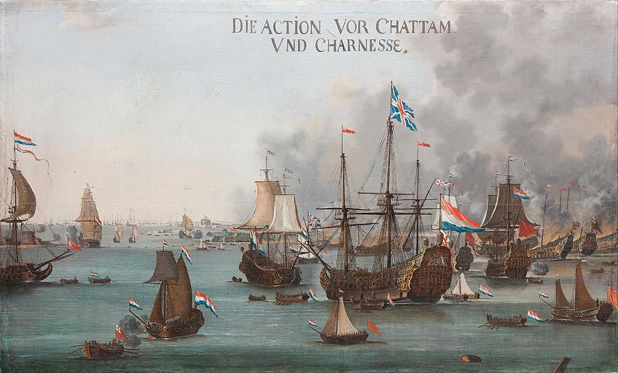 The Battle of Chatham Drawing by Willem van der Stoop - Fine Art America