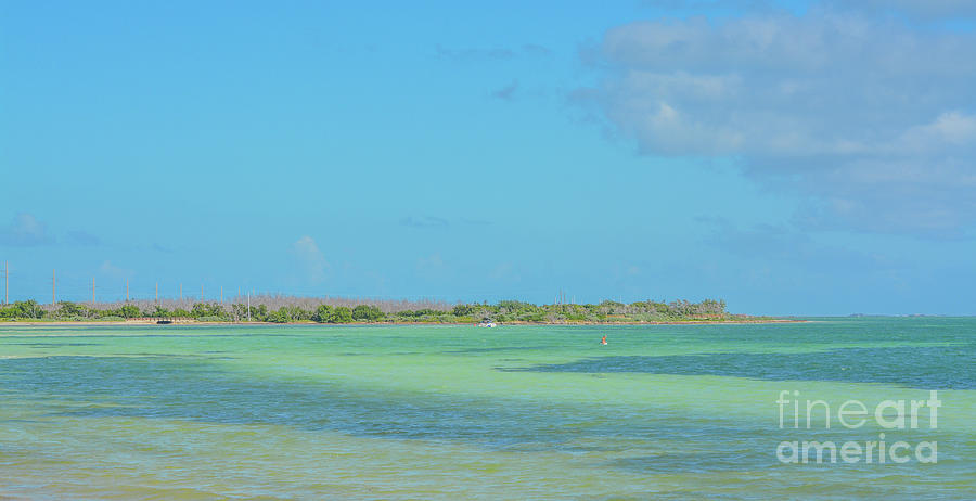 The Beautiful Water Colors Of The Florida Keys. This Tropical Island Is Bahia Honda Key, Monroe Coun Photograph