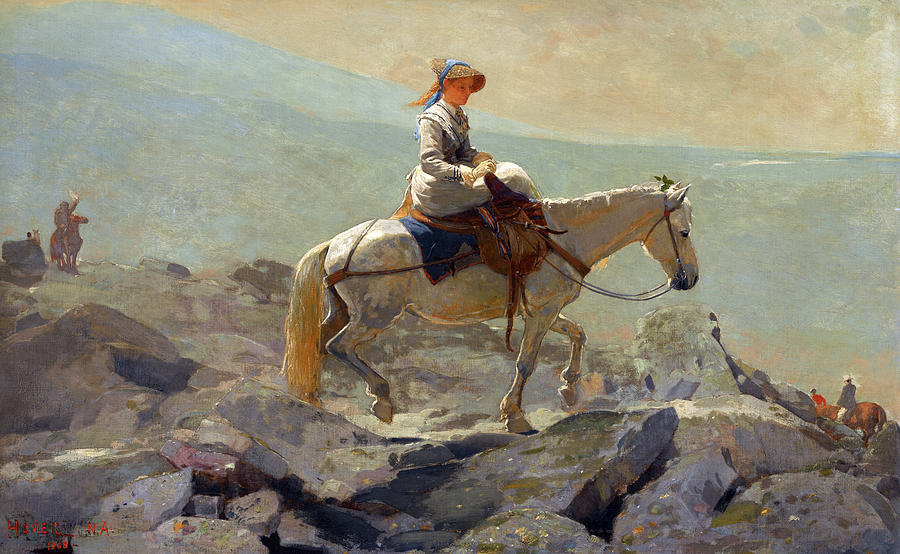 Mountain Painting - The Bridle Path, White Mountains #3 by Winslow Homer