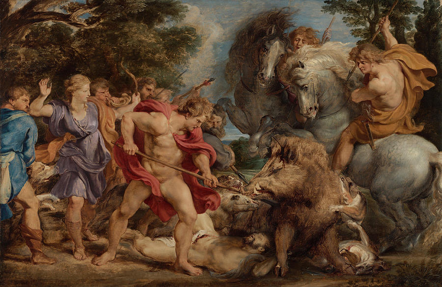 Peter Paul Rubens Painting - The Calydonian Boar Hunt  #3 by Peter Paul Rubens