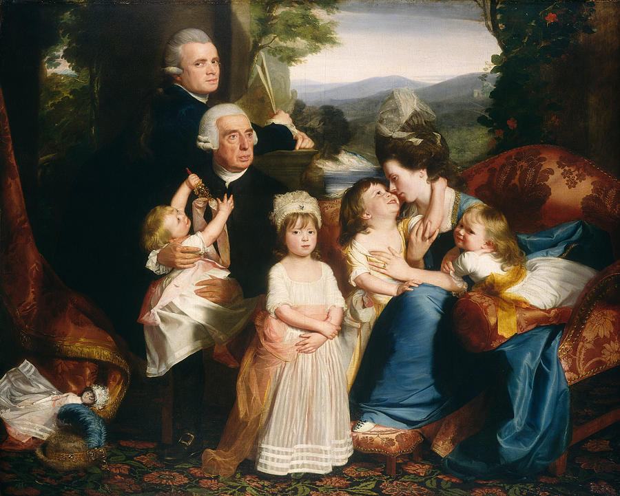 John Singleton Copley Painting - The Copley Family  #3 by John Singleton Copley