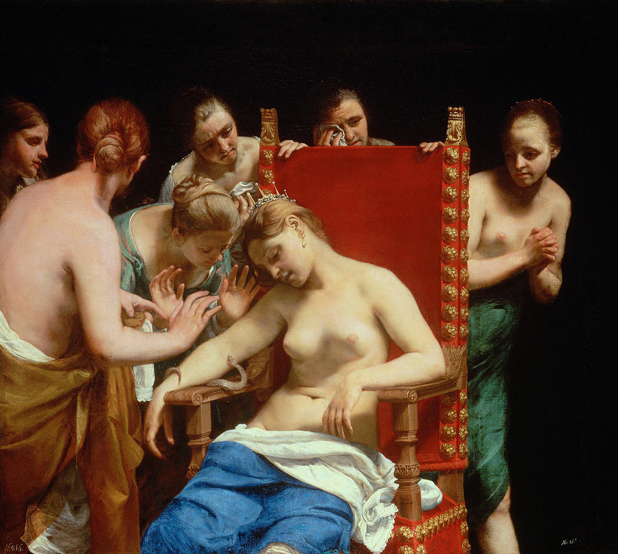Guido Cagnacci Painting - The Death of Cleopatra  #3 by Guido Cagnacci