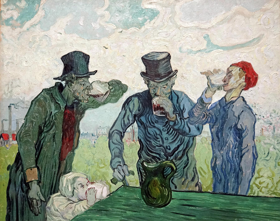 Vincent Van Gogh Painting - The Drinkers #3 by Vincent Van Gogh