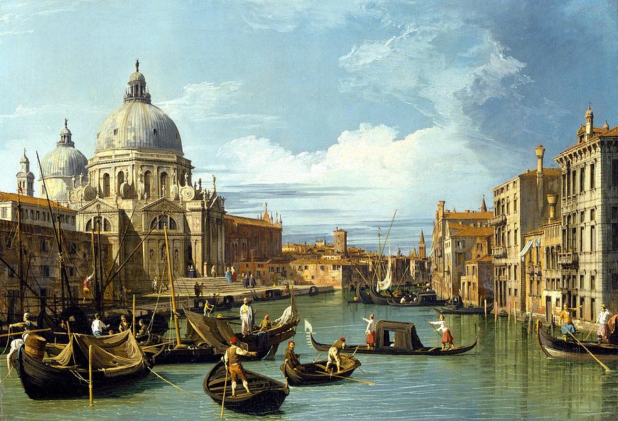 Canaletto Painting - The Entrance to the Grand Canal  Venice  #3 by Canaletto