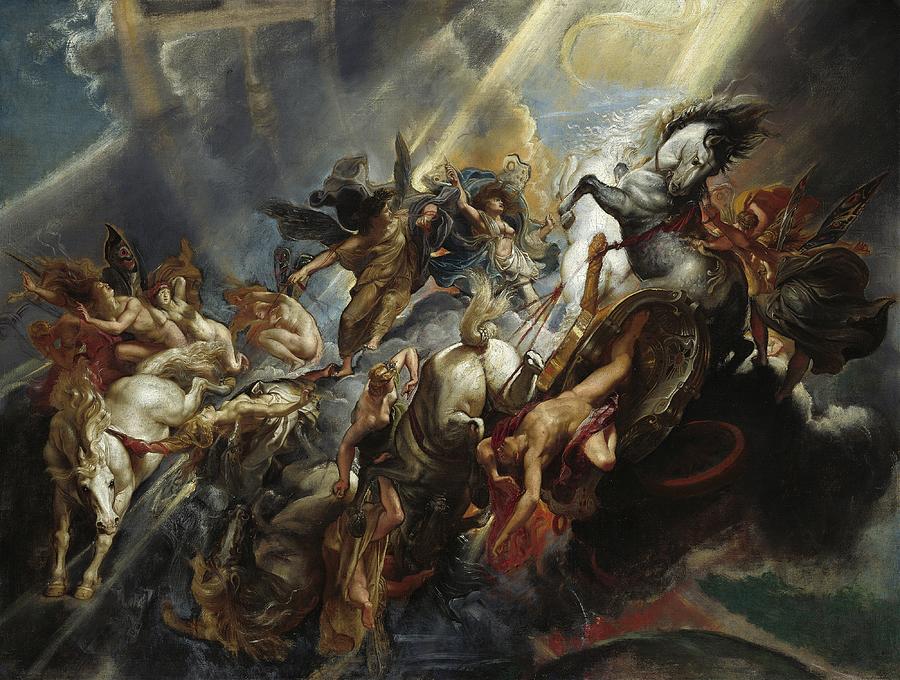 The Fall of Phaeton #10 Painting by Peter Paul Rubens