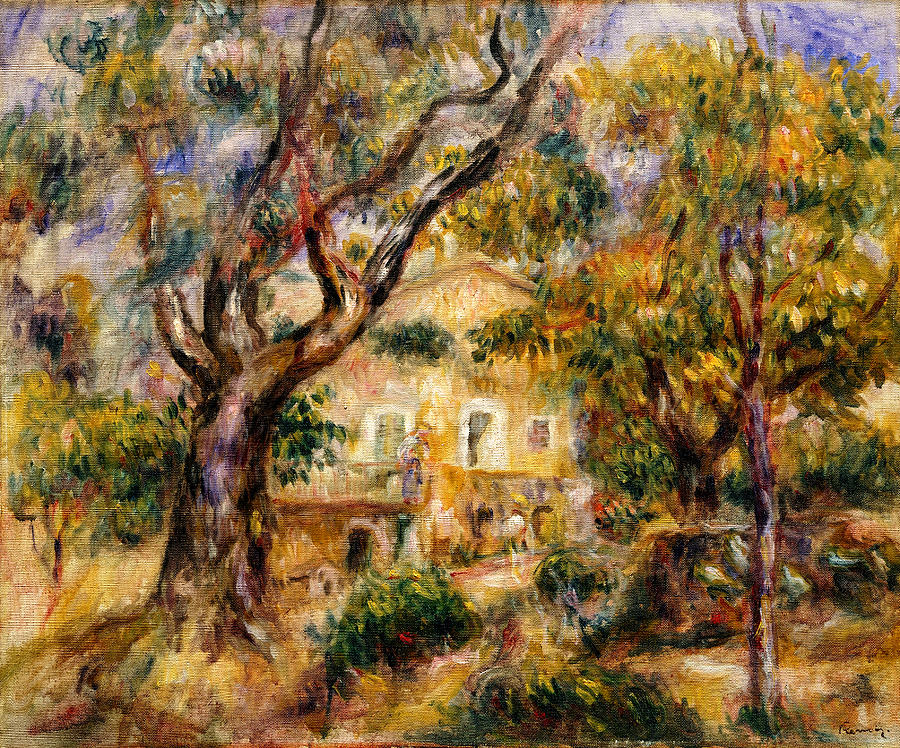 The Farm at Les Collettes - Cagnes #2 Painting by Auguste Renoir