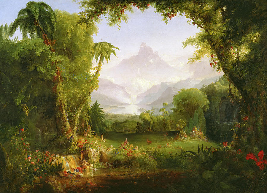 Thomas Cole Painting - The Garden of Eden #3 by Thomas Cole