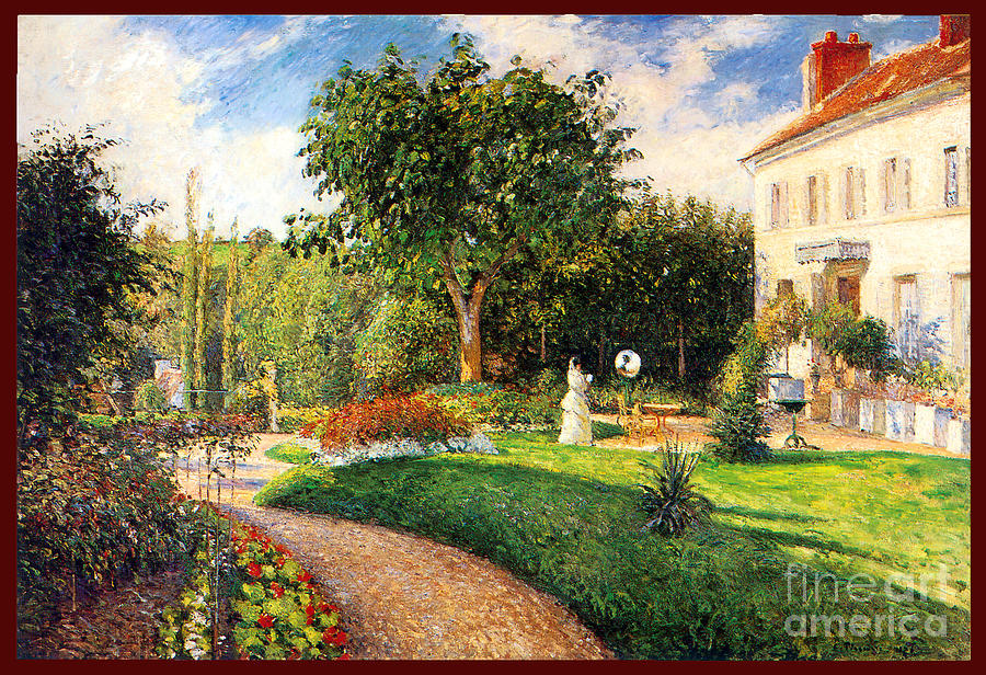 The Garden of Les Mathurins at Pontoise Painting by Camille Pissarro