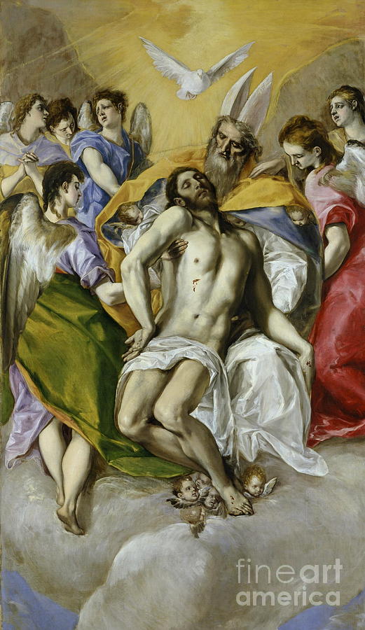 The Holy Trinity #3 Painting by El Greco