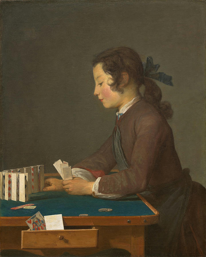 The House of Cards #3 Painting by Jean Simeon Chardin