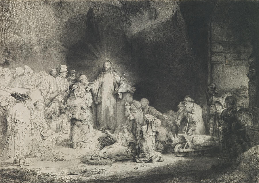 The Hundred Guilder Print Drawing by Rembrandt van Rijn - Fine Art America