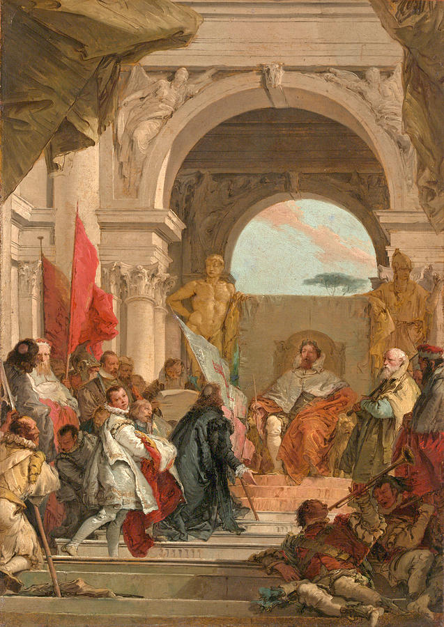 The Investiture of Bishop Harold as Duke of Franconia  #4 Painting by Giovanni Battista Tiepolo