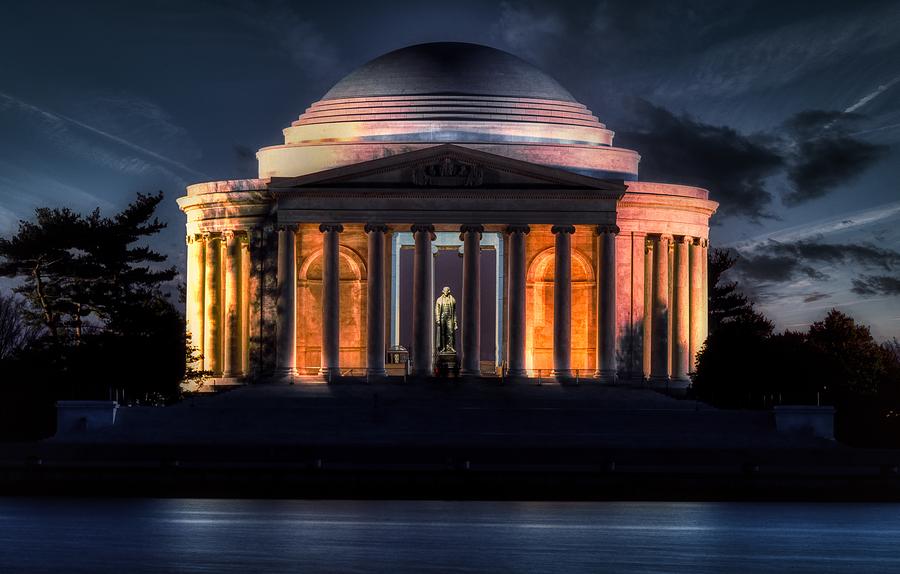 The Jefferson Memorial at Dusk #3 Photograph by Mountain Dreams