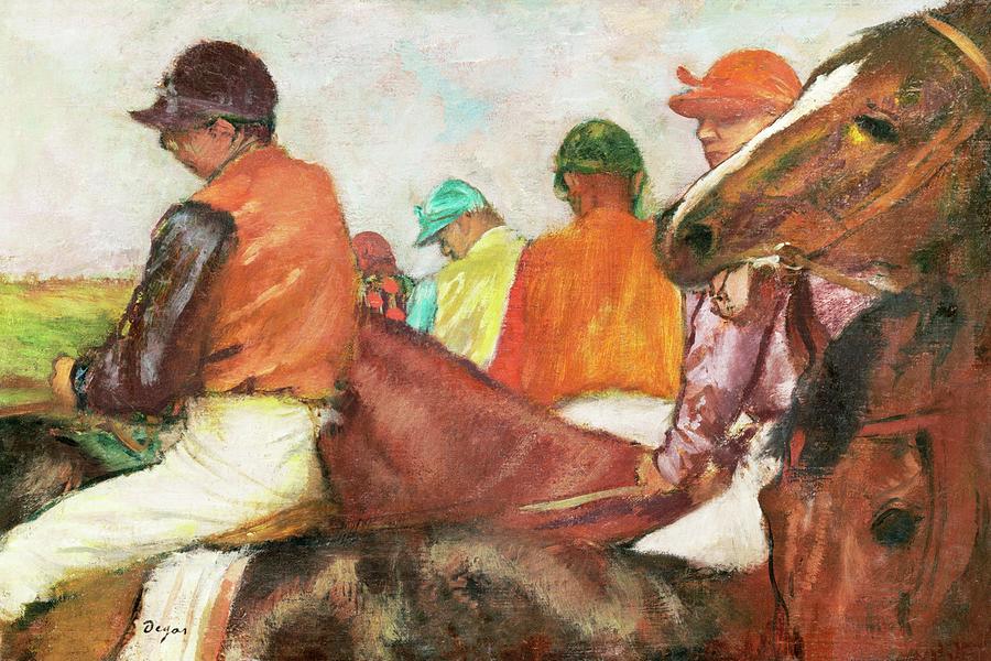 The Jockeys #4 Painting by Edgar Degas