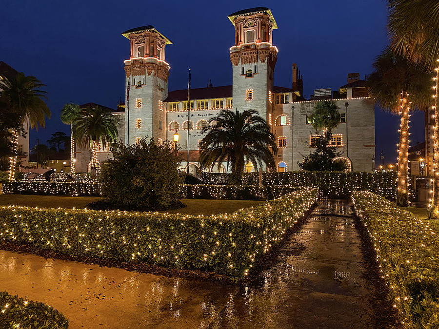 The Lightner Museum During St. Augustines Nights of Lights Cele #3 Photograph by Dawna Moore Photography