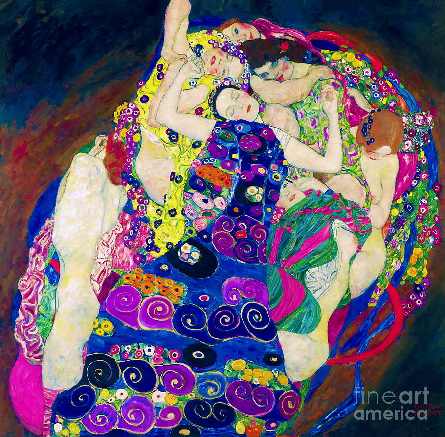 The Maiden #3 Painting by Gustav Klimt