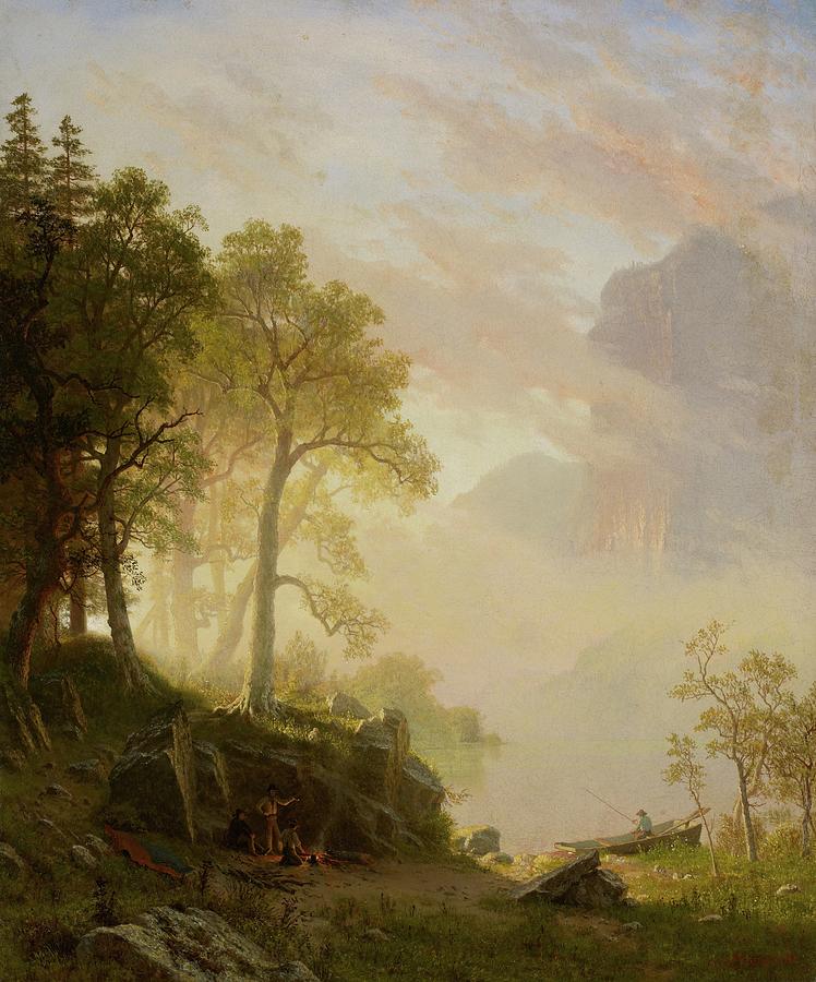 Albert Bierstadt  Painting - The Merced River in Yosemite #3 by Aesthetics Store
