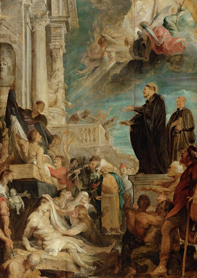Peter Paul Rubens Painting - The miracles of St. Francis Xavier, Modello #3 by Peter Paul Rubens