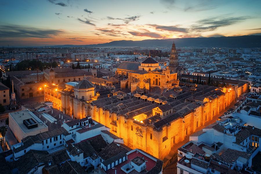 The Mosque-Cathedral of Cordoba aerial view #3 Photograph by Songquan Deng