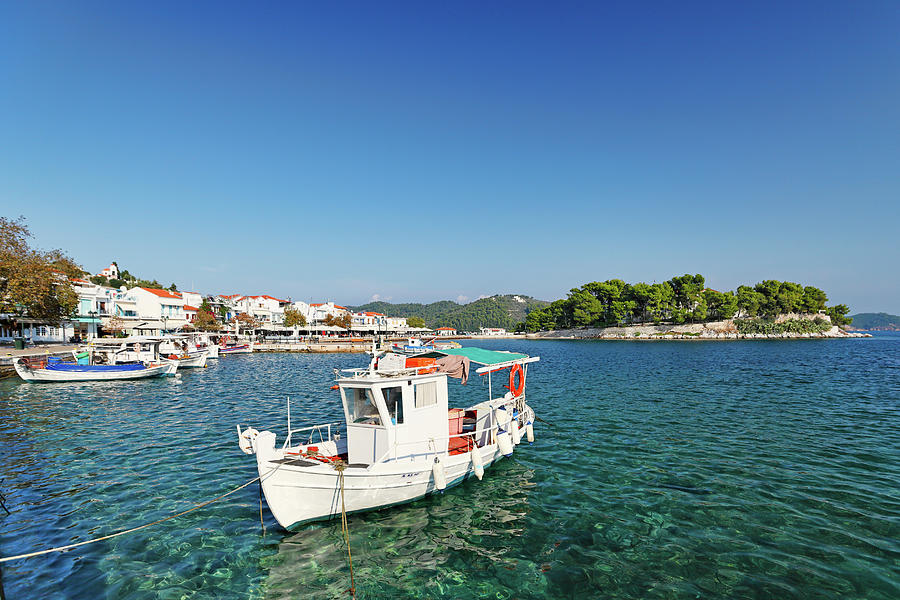 The old port in Skiathos island, Greece #3 Photograph by Constantinos Iliopoulos