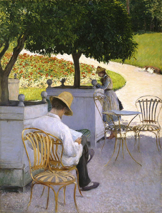 Gustave Caillebotte Painting - The Orange Trees  #3 by Gustave Caillebotte